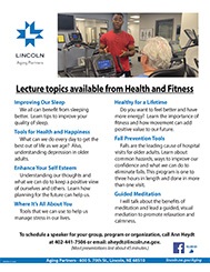 Health and Fitness lecture series list