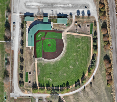Drone of new artificial turf, November 2023