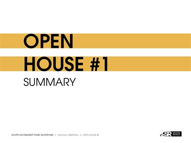 Open House #1 Summary cover page