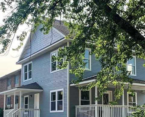 Photograph of housing in the South of Downtown neighborhood